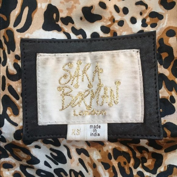 Sarah Berman Studded Leather Moto Jacket - Picture 4 of 7